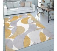 Modern Large Area Rugs for Living Room Non Slip rug for Bedroom Carpet Hallway Runner Floor Mats (Ochre, 200x290 cm)
