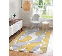 Modern Large Area Rugs for Living Room Non Slip rug for Bedroom Carpet Hallway Runner Floor Mats (Ochre, 120x170 cm)