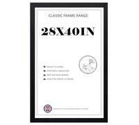 Modern Large Black Poster Frame 28x40'' Mdf Wooden Vertical & Horizontal 71.12x101.6 cm Picture Frame for Photos, Posters & Art Prints