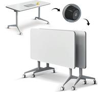 Modern Large Conference Table with Silent Wheels - Executive Office Desk for Business & Home Meetings, Versatile Modular Workstation for Enhanced Collaboration & Productivity