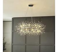 EFPD Modern Large Crystal Firework Chandelier, 20 light-40 inches Silver high Ceiling Chandelier, Living Room, Dining Room, Foyer, Entrance Chandelier