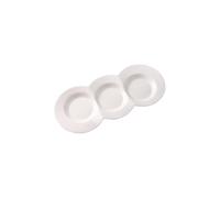 Modern Large Dinner Plates 12-inch Hotel Chinese Kitchen Tableware Ceramic Three-Piece Plate Special Creative Cold Dish Place One Suitable for Appetizers and Desserts Stackable Dinner Plates