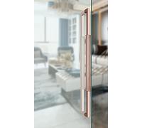 Modern Large Door Pull Handle - 24/32/47/59Inch, Double-Sided Ladder Style Stainless Steel Push Pull Bar Door Handle for Wood, Glass, Steel Doors (Rose Gold Color 60Cm(23