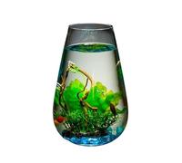 Modern Large Glass Fish Tank Cylinder Desktop Goldfish Aquarium Small Aquarium Ornaments Transparent Glass Desktop Vase Desktop Display