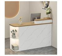 Modern Large Reception Desk with Keyboard Drawer Stylish Reception Furniture Counter for Shops Offices & Cash Register (Right Side: 100x50x106cm Color: B)