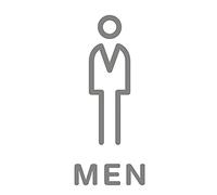 Modern Lavatory Signs,Restroom plaques, Male and Female Bathroom Sign,Acrylic Unisex WC Door,Toilet(Man)
