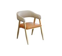 Modern Leather Dining Chair, Luxurious Hollow Back Design, Armless Metal Legs, Versatile for Home & Salon, Stylish Upholstered Seat, Comfortable & Durable - A LWX