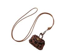 Modern Leather Necklace Case Pendnat Portable for Earphones and Coin Handheld and Sturdy for Active Lifestyles Personalize Fashion Pieces