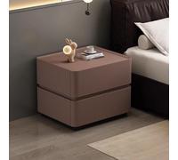 Modern Leather Nightstand, Fully Assembled Nightstand, Sturdy And Durable, Scratch-resistant And Easy To Clean, Large Capacity. Suitable For Bedroom,Living Room(Pink,30cm/11.8in)