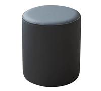 Modern Leather Ottoman Foot StoolSoft Nappa Leather with HighDensity Foam NonSlip Rubber Feet for Entryways & Reading CornersStylish Dark Gray Design (Mum)