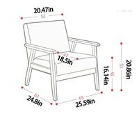 Modern Leather Upholstered Armchair for Living Room & Dining Mid-Century Accent Chair with Button Wingback & Armrests Stylish Reading Chair for Bedroom & Reception (Black)