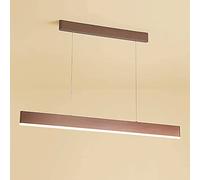 Modern LED 3000K Pendant Light, Aluminum Linear Hanging Lighting with Strip Acrylic Lampshade, Dining Room Long Suspension Lamp, Creative One Word Kitchen Island Drop Lights