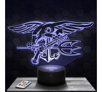Modern LED ambiant lamp Navy Seal French Army, Military Decor Gift idea Office Living Room Decor lamp Men's Gift idea Christmas Fan of Navy Seal American Army