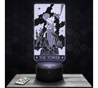 Modern LED Ambient lamp The Tower Arcane Tarot, Gift idea for Decoration Cartomancy Oracle Card. Lamp for Office or Living Room Decoration The Tower Arcane Tarot, Original Christmas, Gift idea.