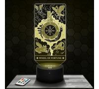 Modern LED Ambient lamp Wheel of Fortune Tarot Arcane, Gift idea Decor Card Divination Cartomancy Oracle. Lamp Decor Office Living Room Wheel of Fortune Tarot Arcane, Soft Light. Christmas, Gift idea