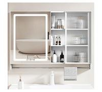 Modern LED Bathroom Mirror Cabinet, Wall-Mounted Storage, Smart Vanity Mirror for nized Bathrooms, Sleek Design for Space-Saving and Style.