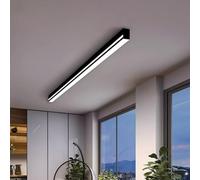 Modern LED Black Ceiling LampMinimalist 100cm Linear Design Aluminium Indoor Lighting for Bedroom & Kitchen 3000K/4000K/6000K Corridor Light Detive Fixture
