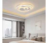 Modern LED Ceiling Lamp with APP and Remote Control, 39W Dimmable LED Ceiling Lighting Fixture Flush Mount Chandelier Pendant Light for Living Room, Bedroom, Kitchen, Hallway, Office, Aisle, Entrance