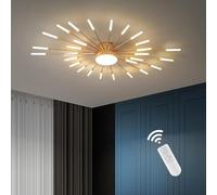 Modern LED Ceiling Light,28+1 Heads Dimmable Semi Flush Mount Ceiling Lighting,Gold Chandeliers Ceiling Lights for Bedroom Living Room Kitchen Dining Room Office 3000K-6000K with Remote Control