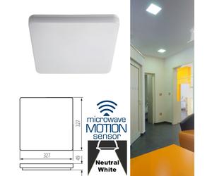 Modern LED Ceiling Light Bathroom Kitchen Motion Sensor Outdoor IP54 Security