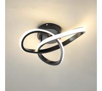 Modern Led Ceiling Light Black Nordic Style Chandelier Creative Design Ceiling Lamp for Bedroom, Kitchen, Corridor, Restaurant, Balcony, Warm White