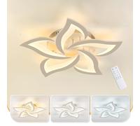 Modern LED Ceiling Light, Dimmable Creative Petal LED Ceiling Lamp, 3000K - 6000K, Φ100*11 84W 8400lm, Acrylic Panel Ceiling Lights for Living Room, Hallway, Bedroom [ Energy Class A ++]…