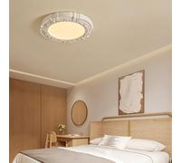 Modern LED Ceiling Light for Girls' Nursery Round White Bow Flush Mount Fixture French Country Style Kids Lamp for Bedroom Kitchen Bathroom Living Room