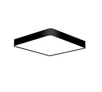 Modern LED Ceiling Light Panel, 50x50cm Black Flush Mount Fixture for Living Room, Bedroom, Kitchen, Hallway, Balcony, Cool White Lighting, Sleek Design