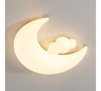Modern Led Ceiling Light Semi Flush Mount Ceiling Light Fixture for Bedroom, Acrylic Moon Ceiling Lamp Cream Style Ceiling Light, Close to Ceiling Mount Light/B