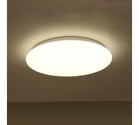 Modern LED Ceiling Light - Sleek Flush Mount Ceiling Lights with Non-Yellowing PMMA Cover, Integrated LED, 12W, 3000K-6500K, Ideal for Bedrooms, Hallways, Kitchens - 3-Year Warranty