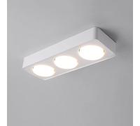 Modern Led Ceiling Light, Square Exposed Mounted Downlight, 3000K/4000K/6000K 3 Color Adjustable Ceiling Downlight, Hardwired Indoor Ceiling Lamp for Hallway Corridor Kitchen Foyer, JYLSSKUK, White