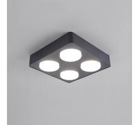 Modern Led Ceiling Light, Square Exposed Mounted Downlight, 3000K/4000K/6000K 3 Color Adjustable Ceiling Downlight, Hardwired Indoor Ceiling Lamp for Hallway Corridor Kitchen Foyer, JYLSSKUK, Dark