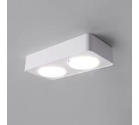 Modern Led Ceiling Light, Square Exposed Mounted Downlight, 3000K/4000K/6000K 3 Color Adjustable Ceiling Downlight, Hardwired Indoor Ceiling Lamp for Hallway Corridor Kitchen Foyer, JYLSSKUK, White