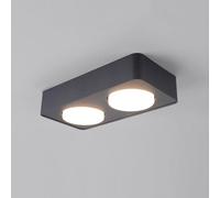 Modern Led Ceiling Light, Square Exposed Mounted Downlight, 3000K/4000K/6000K 3 Color Adjustable Ceiling Downlight, Hardwired Indoor Ceiling Lamp for Hallway Corridor Kitchen Foyer, JYLSSKUK, Dark