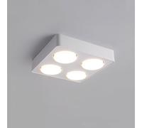Modern Led Ceiling Light, Square Exposed Mounted Downlight, 3000K/4000K/6000K 3 Color Adjustable Ceiling Downlight, Hardwired Indoor Ceiling Lamp for Hallway Corridor Kitchen Foyer, JYLSSKUK, White