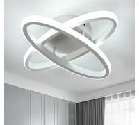 Modern Led Ceiling Light White Creative Oval Cool White 30Cm
