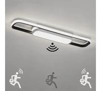 Modern LED Ceiling Light with Motion Sensor, 6000K Daylight Indoor Lamp for Hallway, Living Room, Bedroom, Balcony, Staircase, Porch, 80cm Fixture