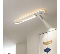 Modern LED Ceiling Light with Spotlight, 80cm White Natural Light, Simple Design for Bedroom & Study Room, Stylish Indoor Home Decor Lighting