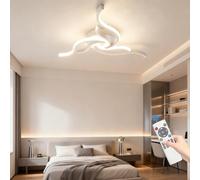 Modern LED Ceiling Lights Dimmable Bedroom Ceiling Light 42w/3200lm Multi-Functional Ceiling Lamp With Remote Control Suitable For Living Room Office Study Dining Room And Kitchen (White, 3 heads)