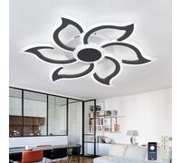 Modern LED Chandelier 3000K-6000K, Dimmable Smart Ceiling Light with Remote & App, Memory Function, Ideal for Living Room & Bedroom - White Plafoniera