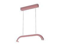 Modern LED Chandelier, Adjustable-height Nail Lamp,Half Moon Manicure Light with 300 LEDS, 3000K-6000K, Dimmable Arch Nail Tech Light for Salon Lash Tattoo(Pink)