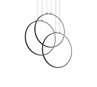 Modern LED Chandelier Design Circles Black Living Room Kitchen DL1628