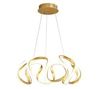 Modern LED Chandelier Lighting for Dining Room Living Room Bedroom Fashion LED Chandelier Lamp Home Fixtures Gold Body (Glow : Cool White No Remote Size : 6 Heads) (Dimmable with Remote 6 Heads)