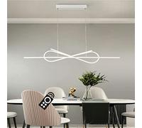 Modern LED Chaner dimmable Creative Living Room Chaner Linear Wave lamp Dining Table Chaner 58W Adjustable Height Ceiling Light for Office Kitchen Island Dining Room