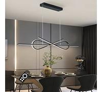 Modern LED Chaner dimmable Creative Living Room Chaner Linear Wave lamp Dining Table Chaner 58W Adjustable Height Ceiling Light for Office Kitchen Island Dining Room