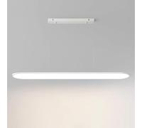 Modern LED Chlier nt Light - Minimalist White Ceiling Lamp for Dining Room & Kitchen - 120cm Linear Light Fixture - Slish Office & Home Decor - Energy Efficient Lighting Solut
