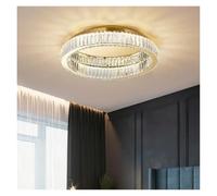 Modern LED Crystal Chandelier Ceiling Lamp - 50cm Round Design for Living Room & Bedroom Decor Cold White Lighting Elegant Indoor Illumination