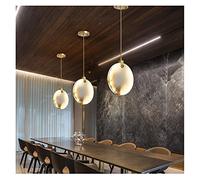 Modern LED Crystal Chandelier, Luxury Villa Hanging Lamp, Elegant Marble-Style Pendant Light, Contemporary Living Room Decor, Long Suspension Lighting for Staircase (One Color D30xH120CM3lights)