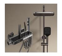 Modern LED Digital Shower Panel System Wall Mounted Hot & Cold Mixer Rainfall Faucet Spa Shower Set with Piano Torneiras for Ultimate Relaxation & Luxury Experience