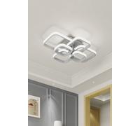 Modern LED Dimmable Semi-Flush Ceiling Light in White The hot sale White